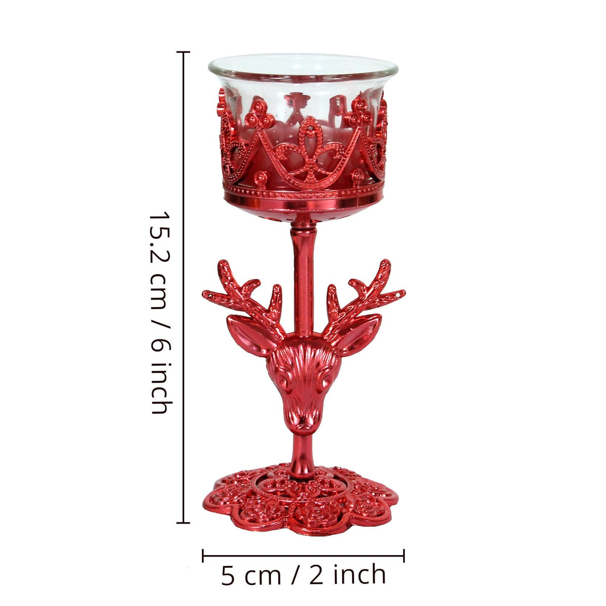 TIED RIBBONS Set of 4 Christmas Candle Holder