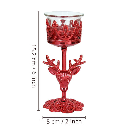 TIED RIBBONS Set of 4 Christmas Candle Holder