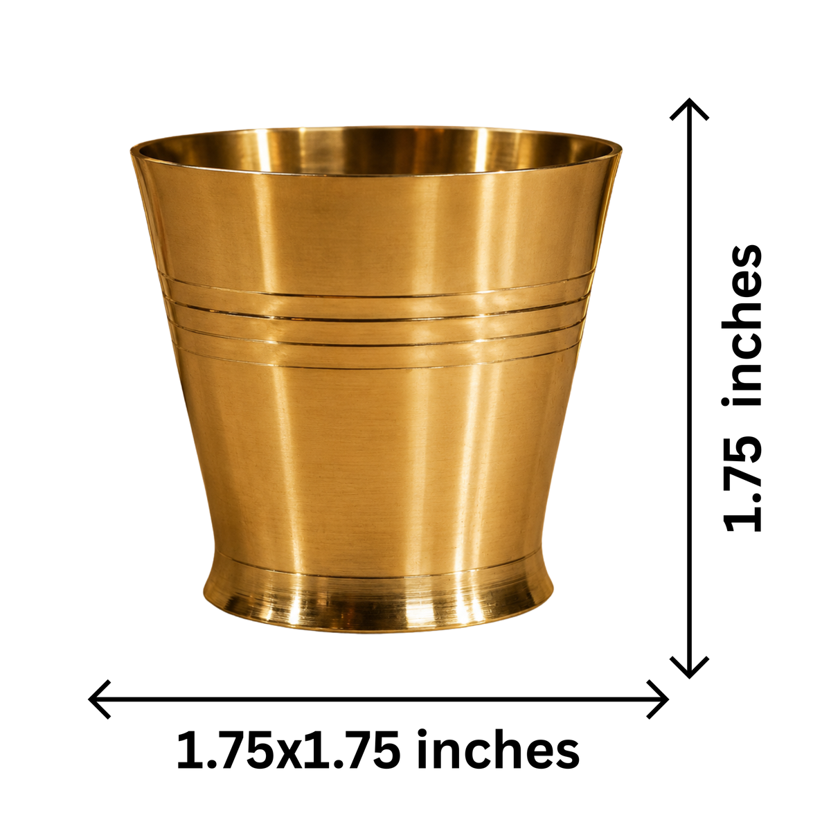 Pure Brass Small Pooja/Bhog Glass | Pack of 4