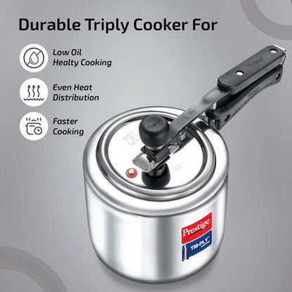 Prestige Tri-ply Svachh Inner Lid Pressure Cooker 5 L Combo