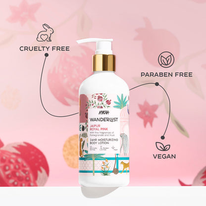 Wanderlust Jaipur Royal Pink Floral Fruity Moisturising Body Lotion