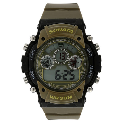 Sonata SF Digital Dial Plastic Strap Watch for Men Style NU77006PP01 image 1