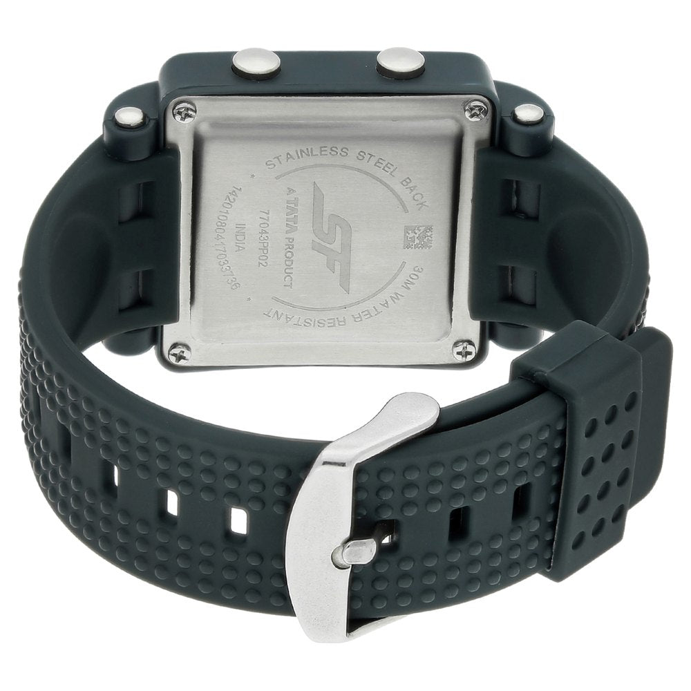 Sonata SF Digital Dial Grey Plastic Strap Watch for Men Style NU77043PP02 image 4