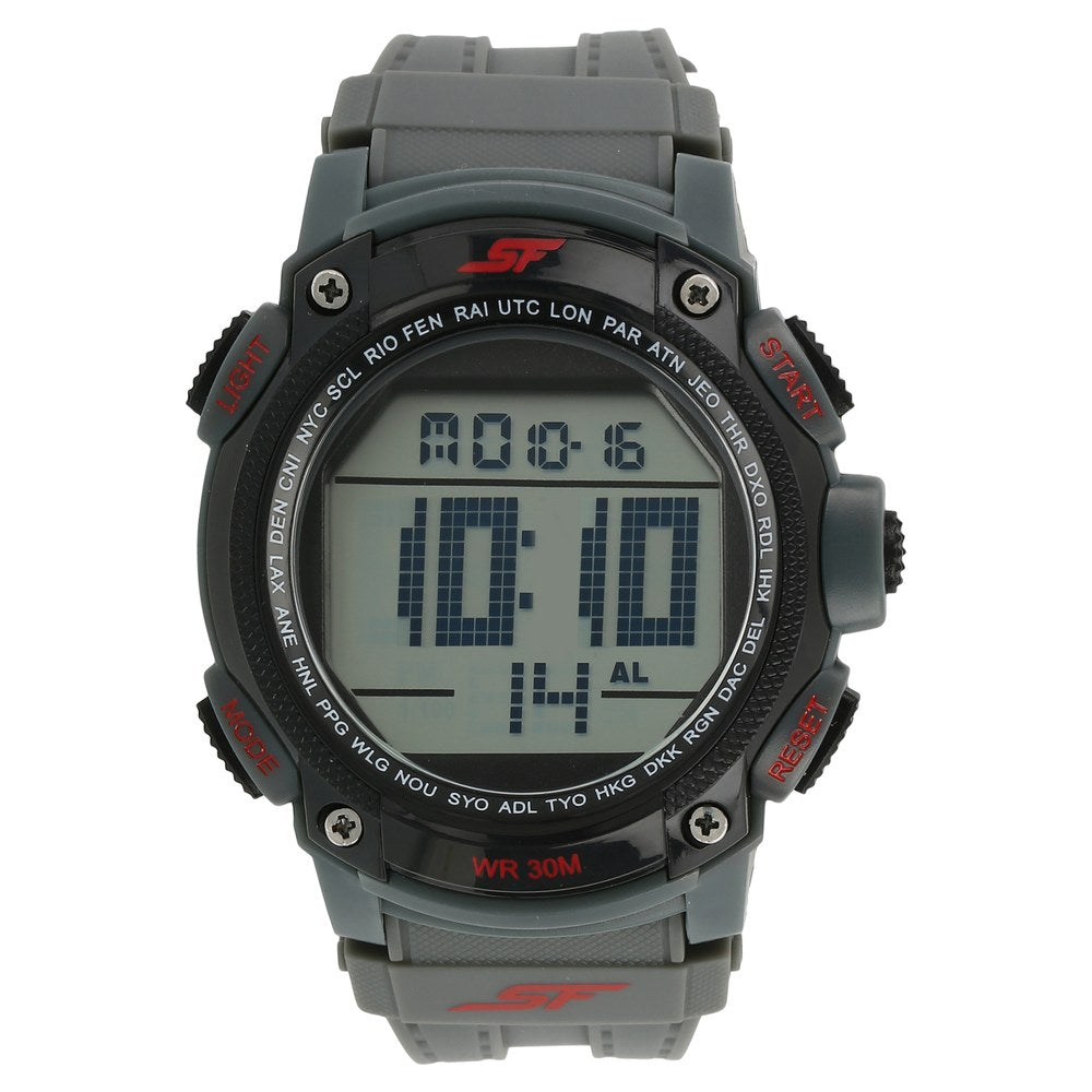 Sonata SF Digital Dial Plastic Strap Watch for Men Style NU77073PP02 image 1