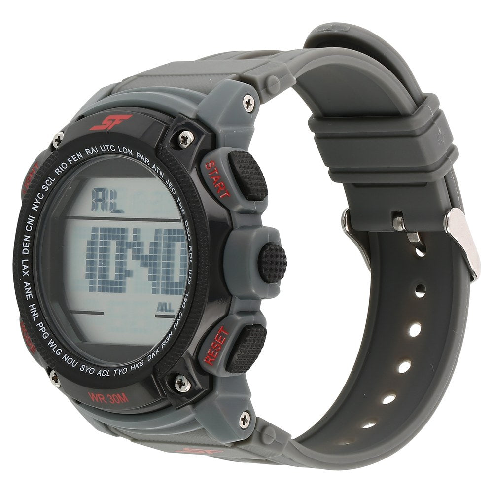 Sonata SF Digital Dial Plastic Strap Watch for Men Style NU77073PP02 image 2
