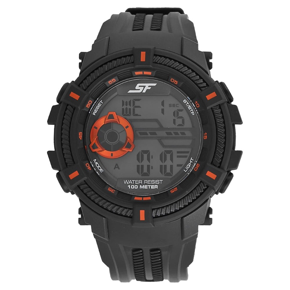 Sonata SF Digital Dial Plastic Strap Watch for Men Style NU77080PP02 image 1