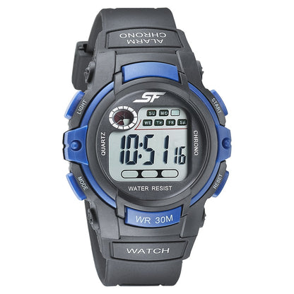 Sonata SF Digital Dial Black PU Strap Watch for Men Style NU77110PP03 image 1