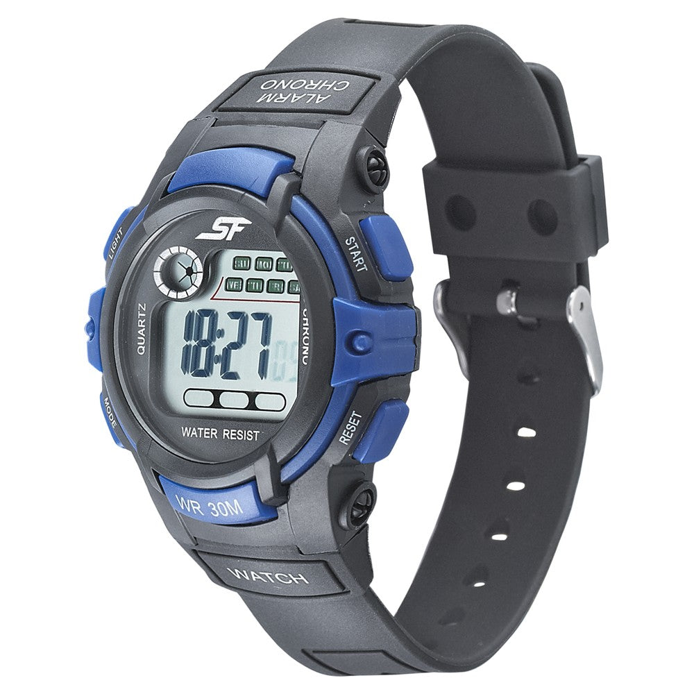 Sonata SF Digital Dial Black PU Strap Watch for Men Style NU77110PP03 image 2