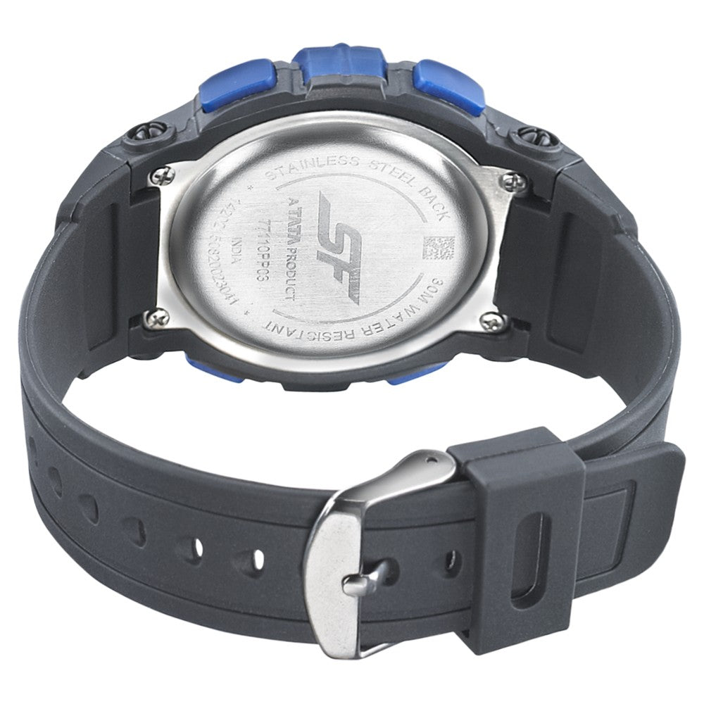 Sonata SF Digital Dial Black PU Strap Watch for Men Style NU77110PP03 image 4
