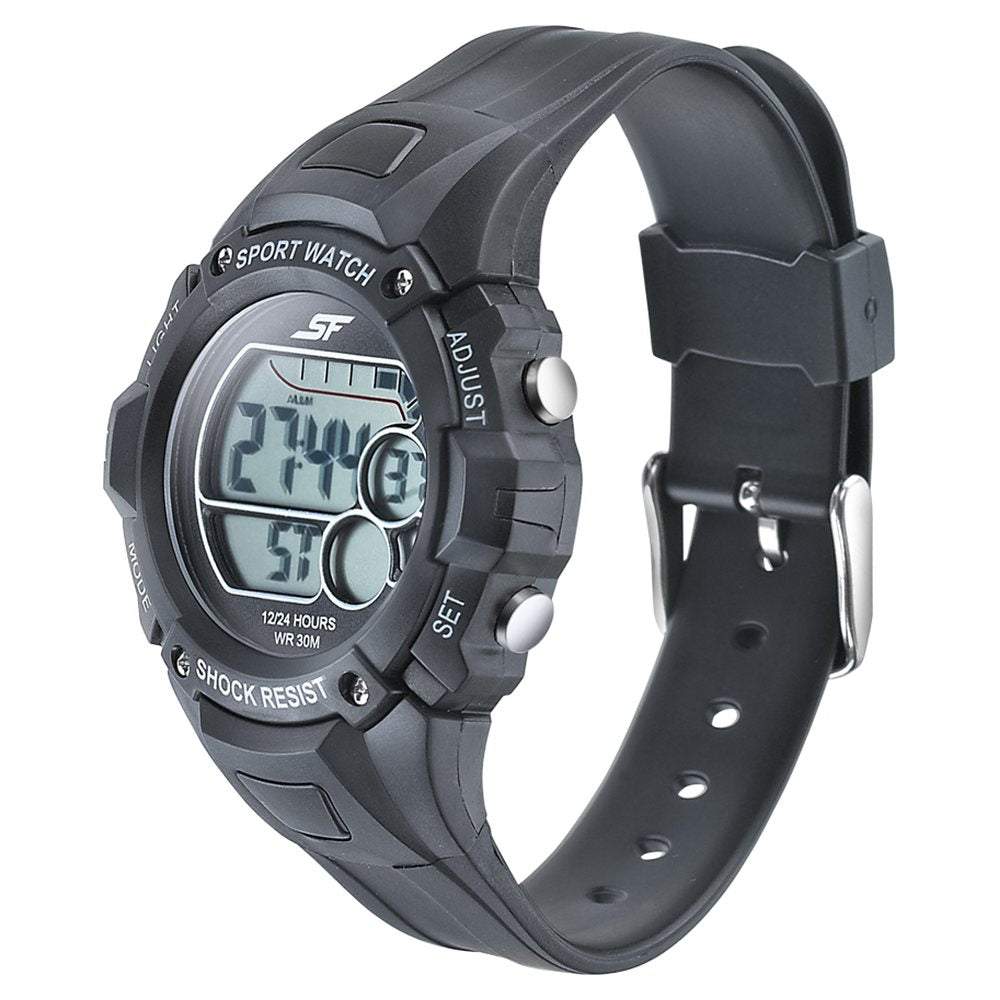 Sonata SF Digital Dial Black PU Strap Watch for Men Style NU77111PP02 image 2
