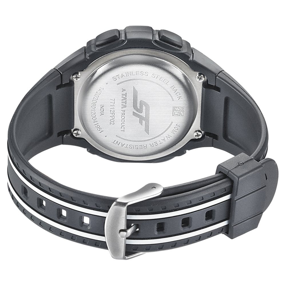 Sonata SF Digital Dial Black PU Strap Watch for Men Style NU77112PP02 image 4