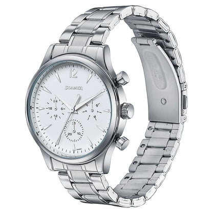 Sonata Wedding Edit Quartz Multifunction Silver Dial Stainless Steel Strap Watch For Men image 4