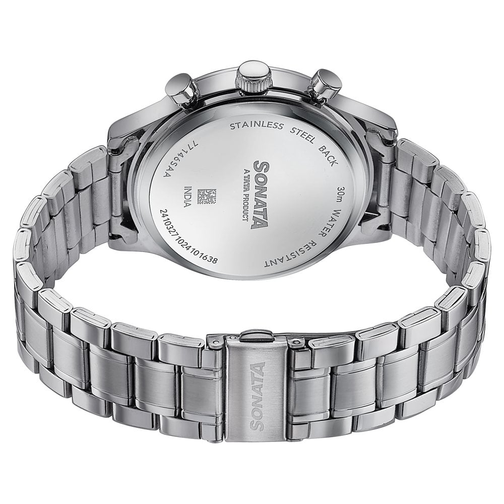 Sonata Wedding Edit Quartz Multifunction Silver Dial Stainless Steel Strap Watch For Men image 6