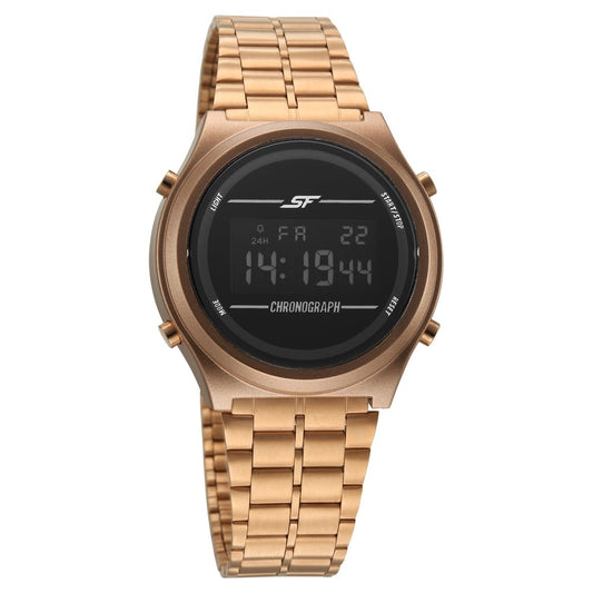 Sonata SF CirQle Digital Dial Rose Gold Stainless Steel Strap Watch For Men image 1