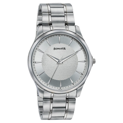 Sonata Traditional Essentials Silver Dial Stainless Steel Strap Watch image 2