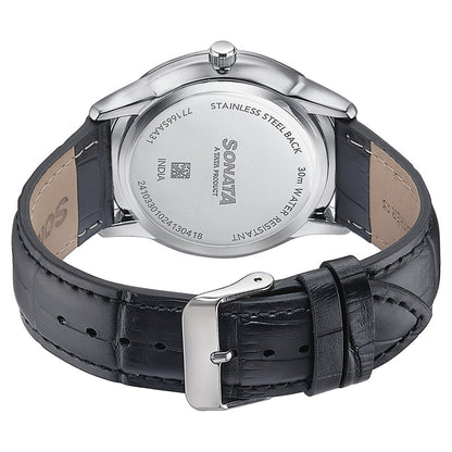 Sonata Wedding Edit Quartz Analog with Date Green Dial Leather Strap Watch For Men image 6
