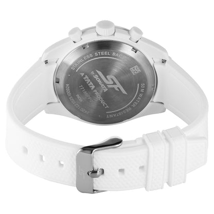 Sonata SF Genesis Bold Chronograph Watch for Men with White strap image 5