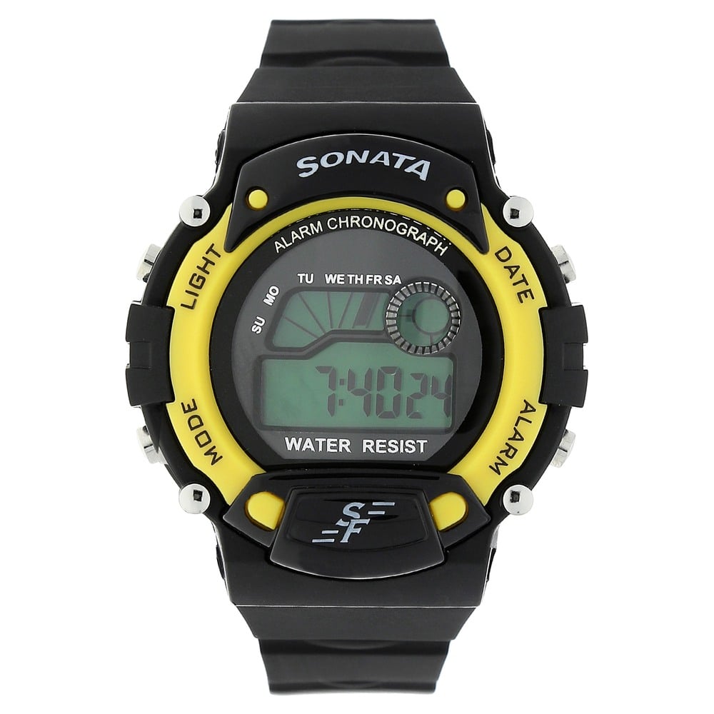 Sonata SF Digital Dial Plastic Strap Watch for Men Style NU7982PP01 image 1