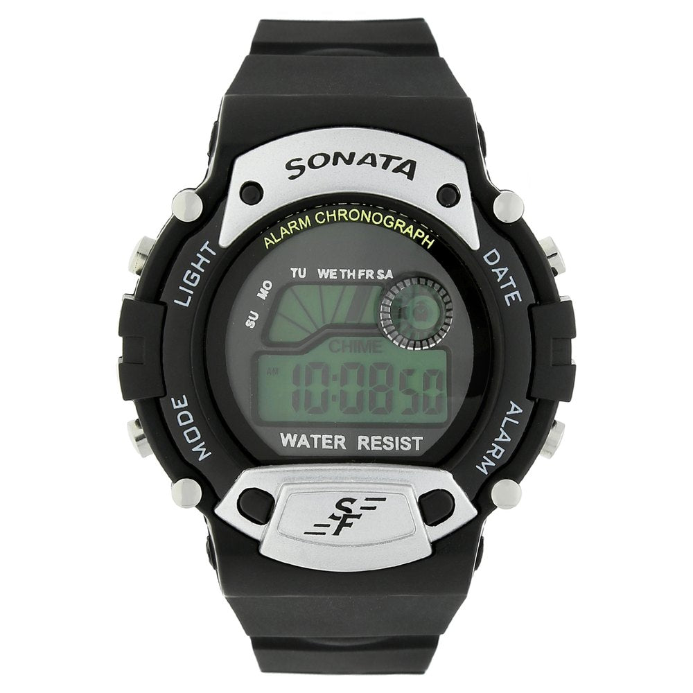 Sonata SF Digital Dial Plastic Strap Watch for Men Style NU7982PP02 image 1