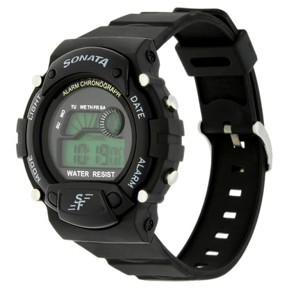 Sonata SF Digital Round Dial Plastic Strap Watch For Men image 2