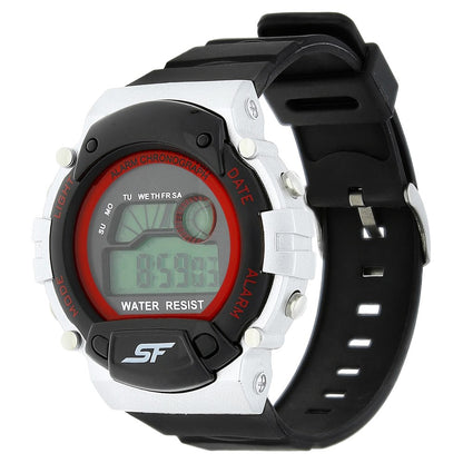 Sonata SF Digital Dial Black Plastic Strap Watch for Men image 2
