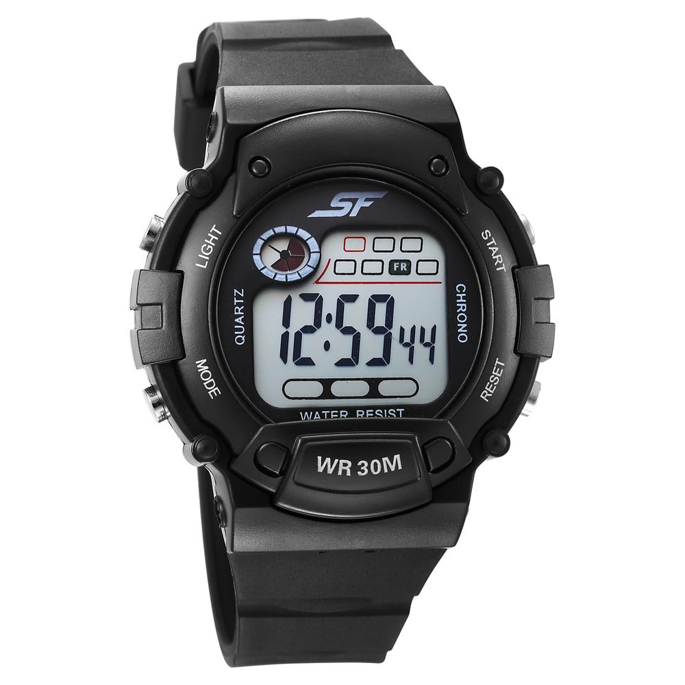 Sonata Digital Dial Black Plastic Strap Watch for Men image 1