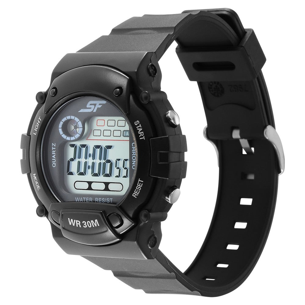 Sonata Digital Dial Black Plastic Strap Watch for Men image 2