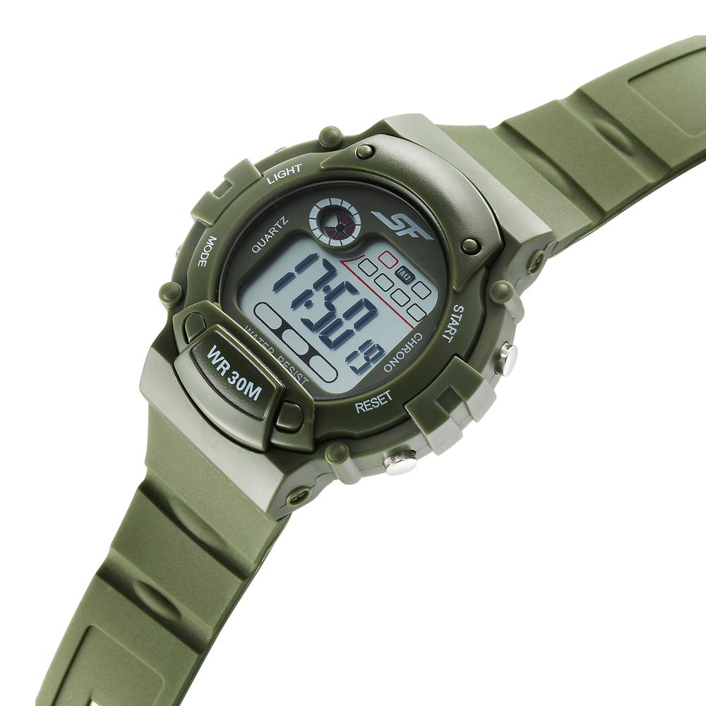 Sonata Digital Dial Green Plastic Strap Watch for Men image 3