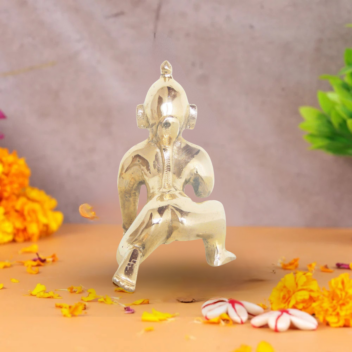 Brass Laddu Gopal God Idol Statue 0.74Kg - PUSHMYCART