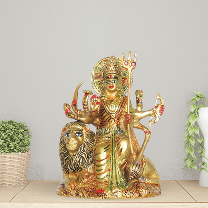 Brass Goddess Durga Superfine Idol 1.36Kg - PUSHMYCART