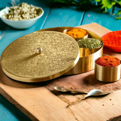 Tamas Brass Spice / Masala Box | - PUSHMYCART
