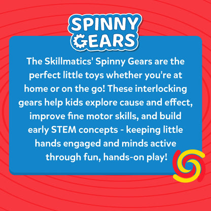 Skillmatics Spinny Gears Pattern Pop 5 Interlocking Gears 6 to 36 Months
