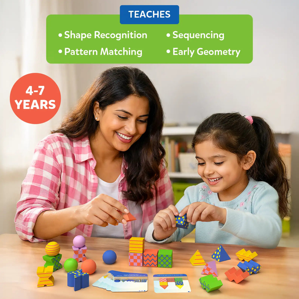 Skillmatics Brain Blocks 3D Early STEM Building Blocks for Kids