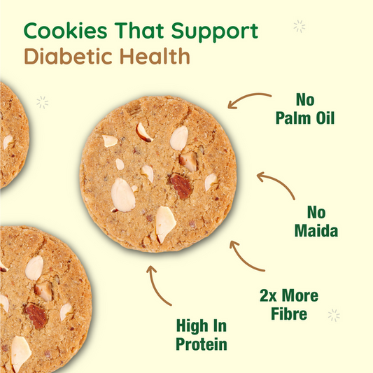 Diabe Smart Sugar-Free Biscuits For Diabetics - Almon - PUSHMYCART