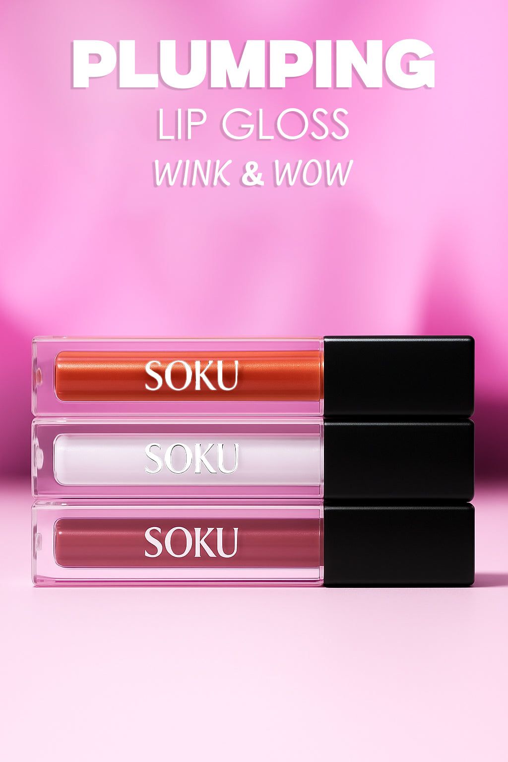 Soku Cosmetic WINK & WOW Plumping Lip Gloss - Pucker Punch