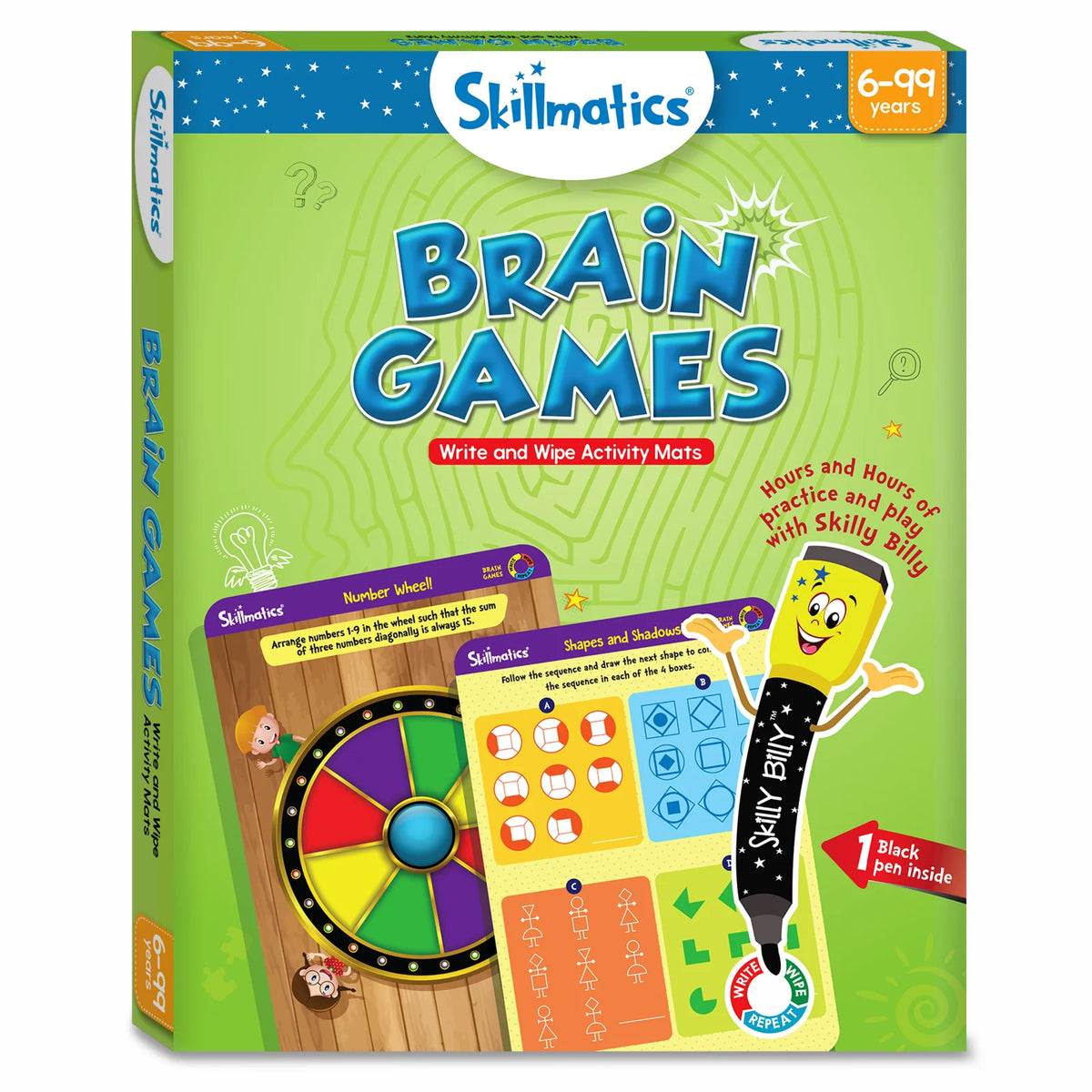 Skillmatics Brain Games Reusable Activity Mats Ages 6 and Up