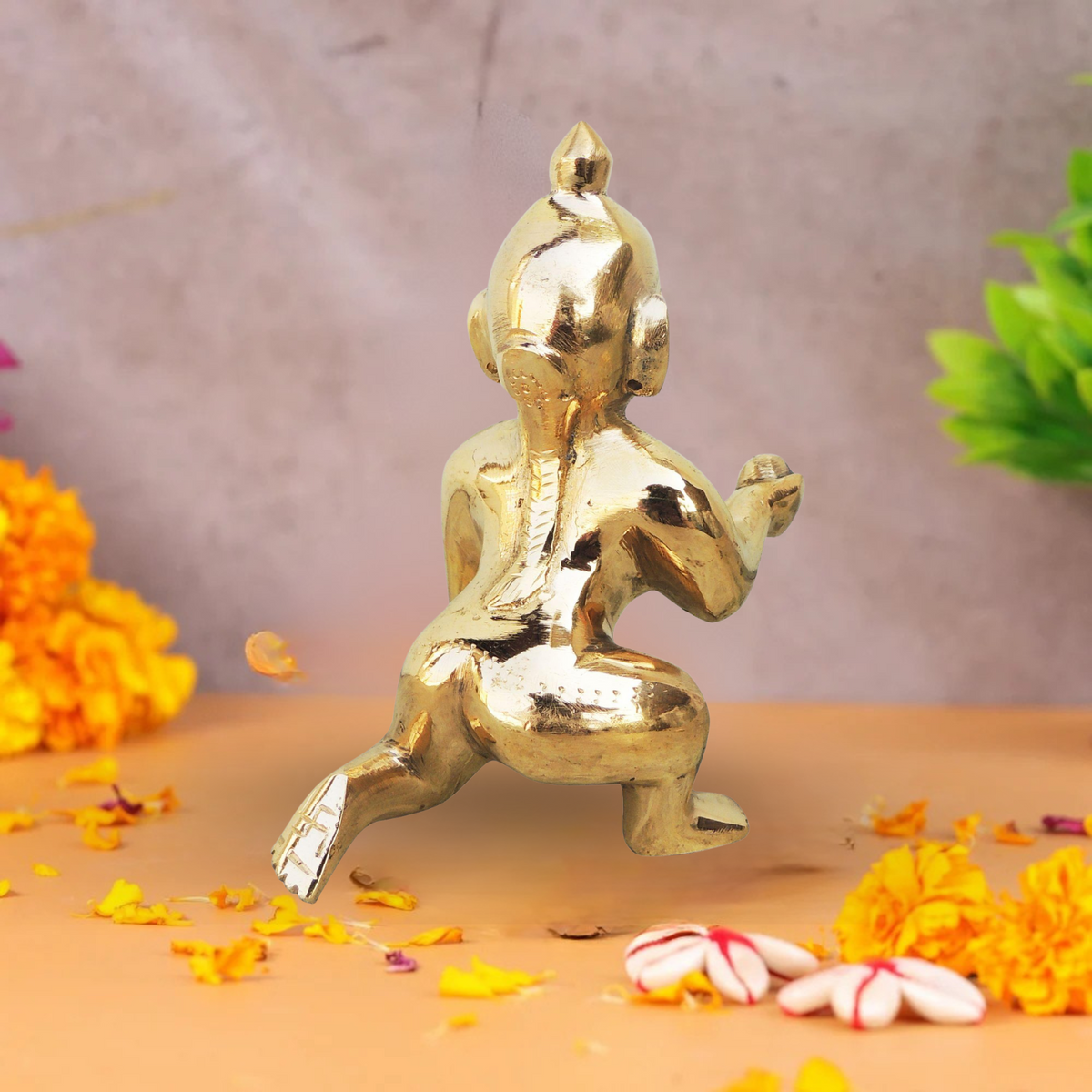 Brass Laddu Gopal God Idol Statue 0.2Kg - PUSHMYCART