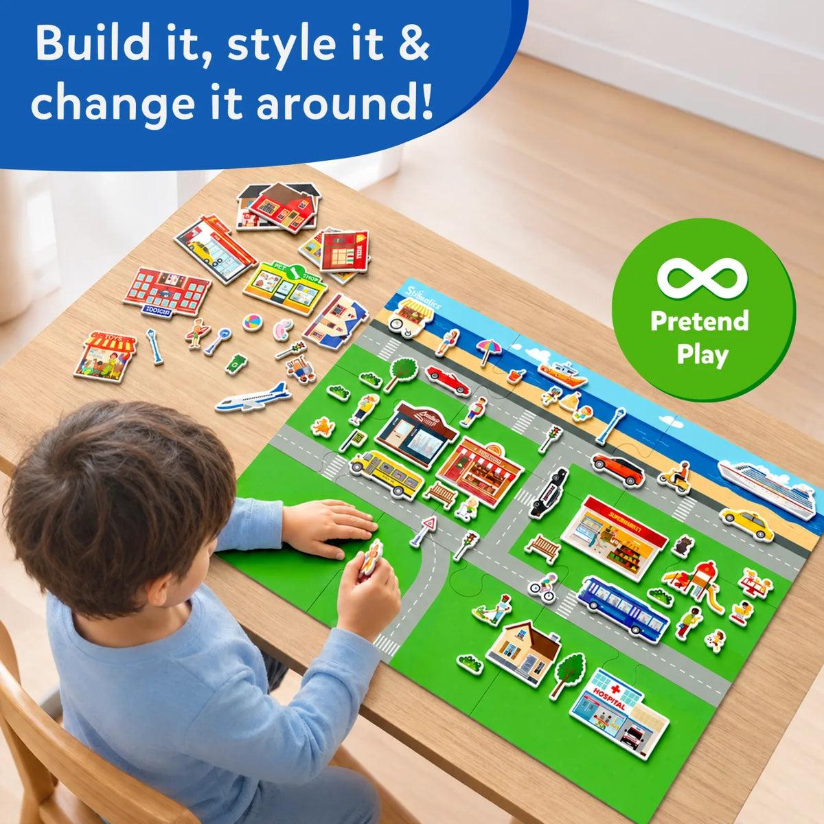 Skillmatics Magnetopia Design Your Own City Interactive Pretend Play Set Ages 3 to 7