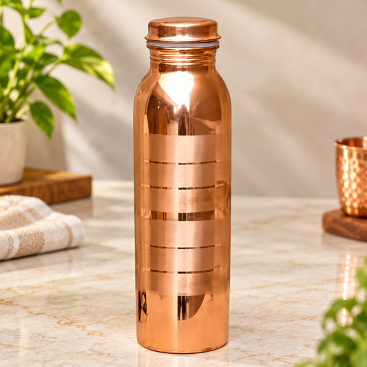 Copper Stylish Bottle 1000 ML | Silver Touch