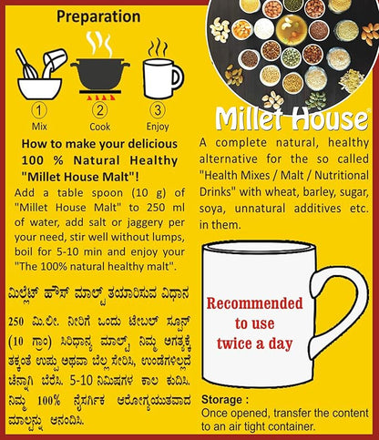 Millet House Sprouted Siridhanya Millets Malt - PUSHMYCART