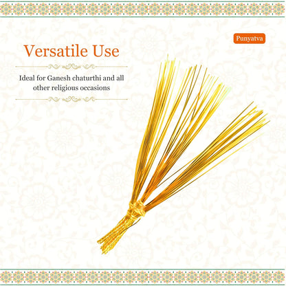 Durva Grass for Ganpati Pooja (Gold Finish) - image 2