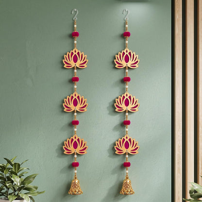 Jeevan Handicraft Jhumki Bell Lotus Hanging Pair 30 Inch