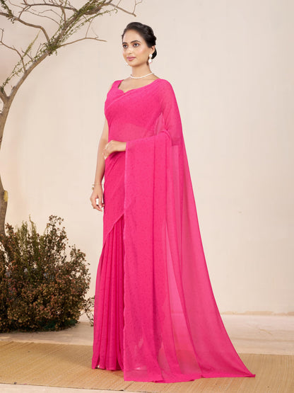 Vasthrlay Georgette Classic Saree with decorative printed design