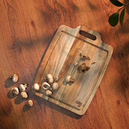 Sanjeev Kapoor Neem Wood Rectangle Serving Platter with Handle