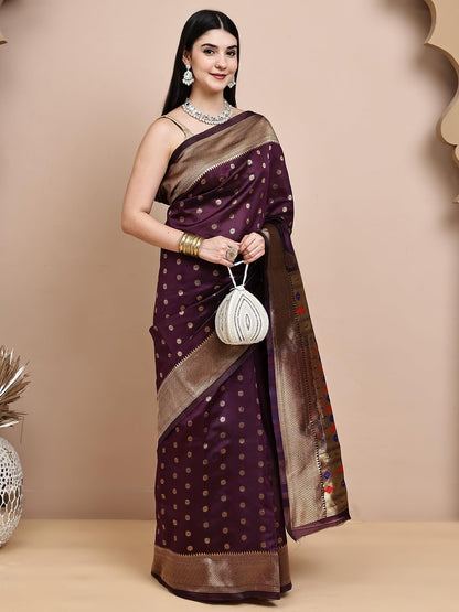 Vasthrlay Paithani Classic Saree with decorative traditional design
