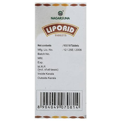 Nagarjuna Ayurveda Liporid Tablets - PUSHMYCART