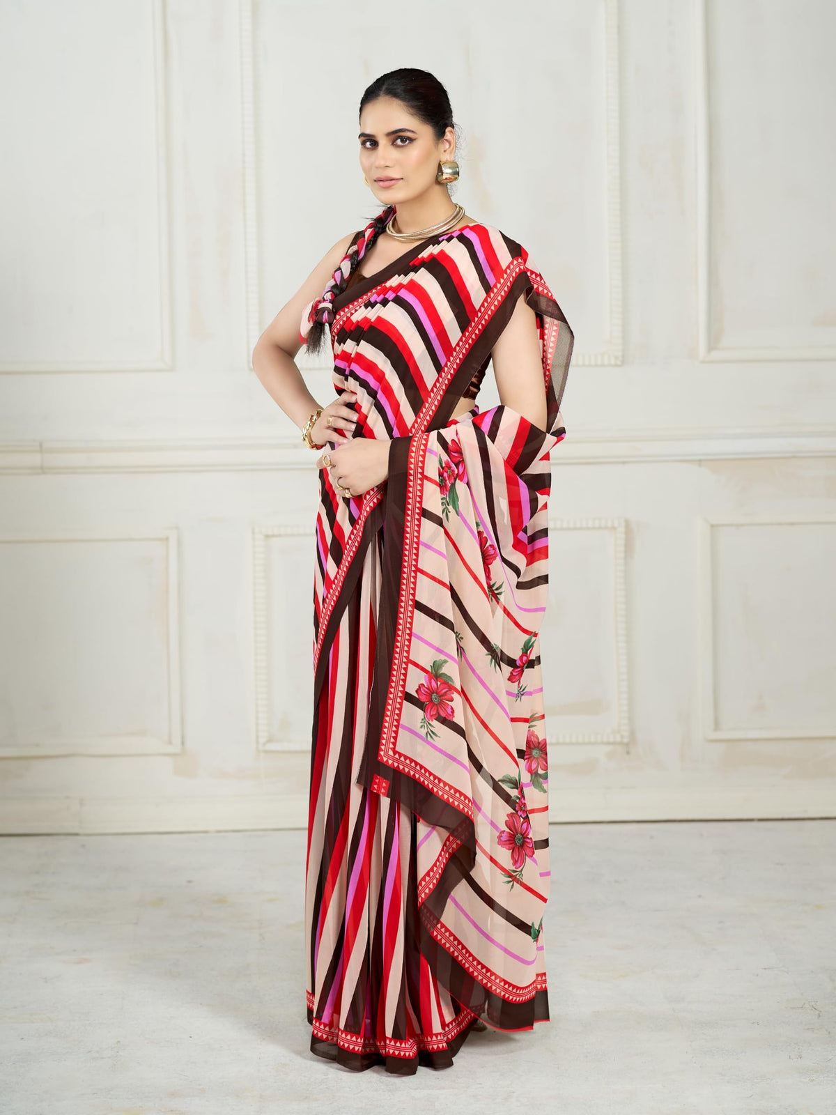 Vasthrlay Classic Traditional Saree with elegant georgette styling