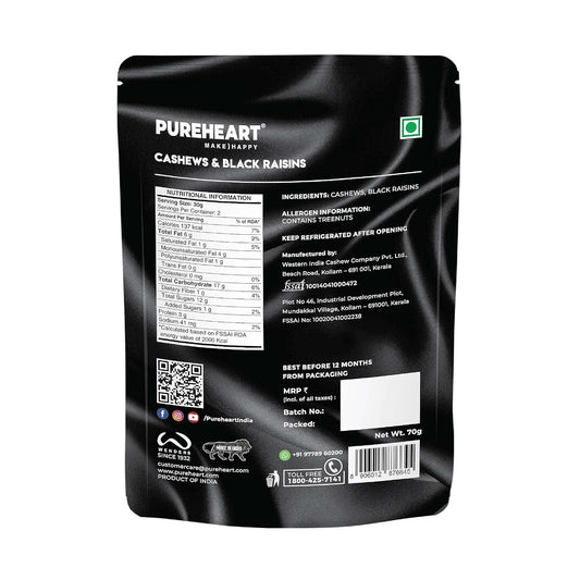 Pureheart Nutfeast Premium Black Raisins & Natural Cashews