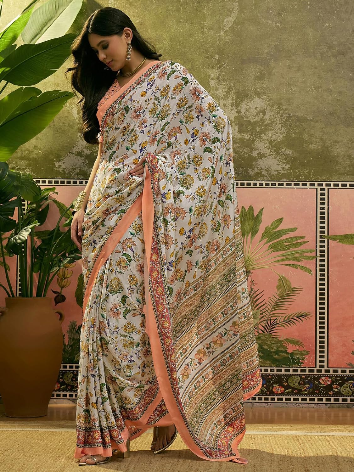 Vasthrlay Classic Printed Saree with elegant ethnic styling