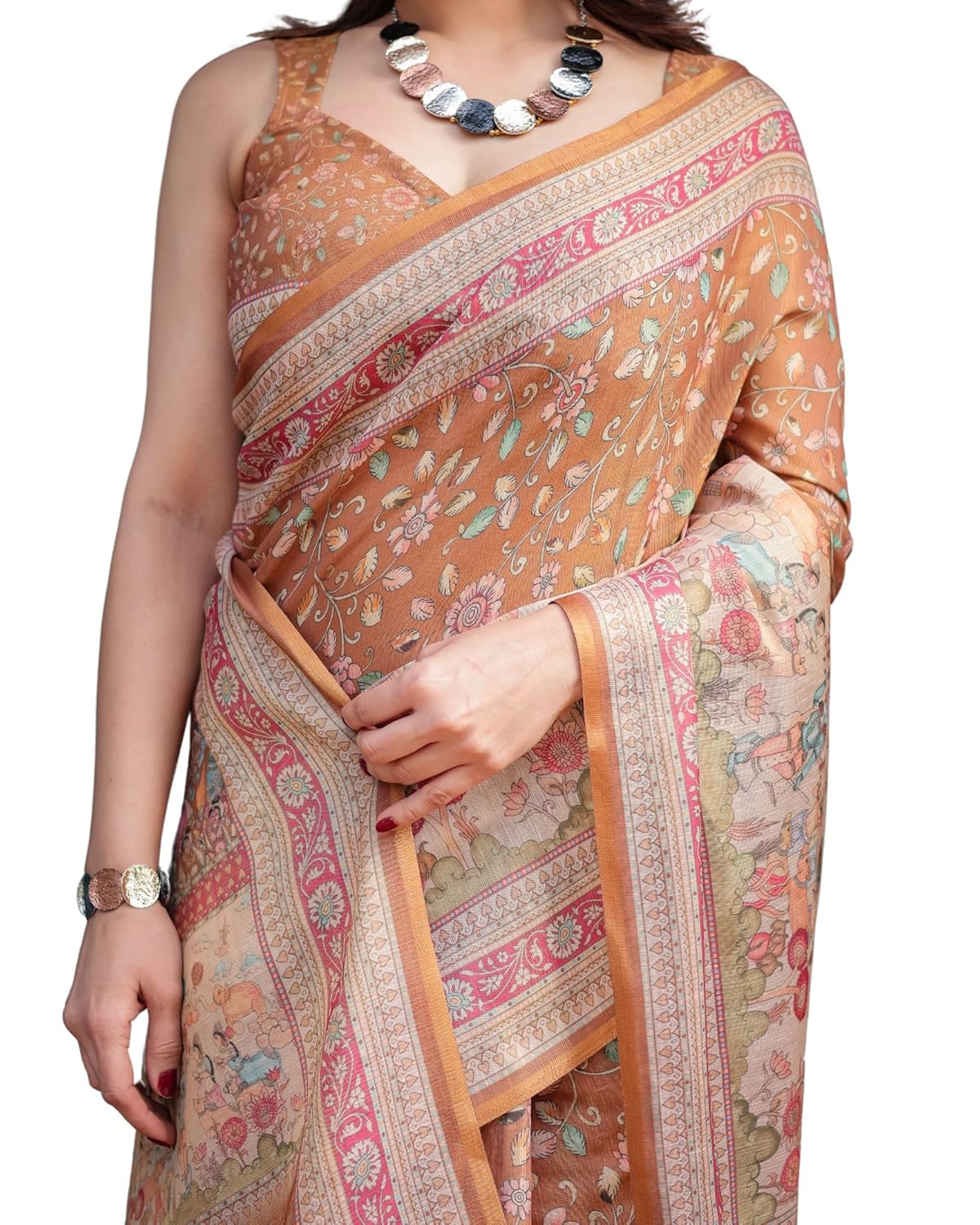 Vasthrlay Classic Handloom Floral Saree for festive ethnic occasions